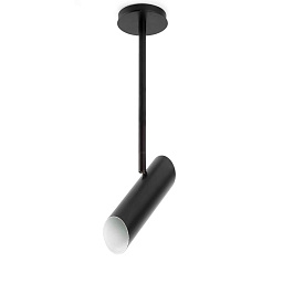 29878 Faro Barcelona LINK подвесной светильник черный с узким цилиндрическим плафоном