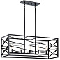 Sevan 5 Light Linear Chandelier Black люстра 52140BK Kichler — фото 1
