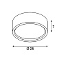 148005 SLV PLASTRA ROUND LED CL-2 светильник потолочный 15W, 3000К, белый гипс