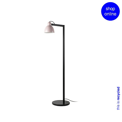 торшер розовый матовый черный