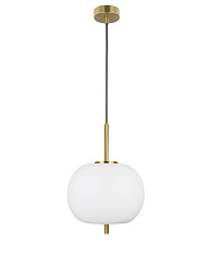 NL_DECORATIVE_LATO_SUSPENSION_ANTIQUE_BRASS_BLACK_OPAL Nova Luce LATO Подвесной светильник