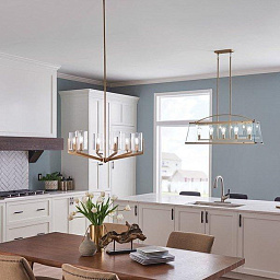 52314BNB Kichler Nye люстра с прозрачными плафонами и металлическим каркасом