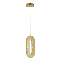 SL6506.203.01 ST-Luce Lungo подвесной светильник вертикальной вытянутой формы с золотым корпусом
