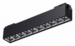 358524 Novotech Kit track магнитный трековый светильник черного цвета с зеркальными отражателями для системы 48V