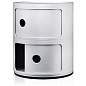 04966SI Kartell Componibili Классический комод с 2 отделениями, серебристый — фото 1
