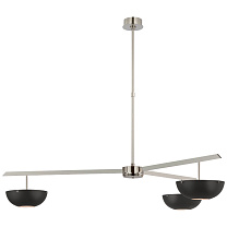Valencia Extra Large Three Light Chandelier полированный никель с матовым черным