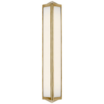 Geneva Medium Sconce натуральная латунь с белым стеклом