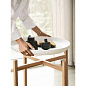 2903-0100 Table Set Design House Stockholm Низкий белый столик на деревянных ножках в скандинавском стиле — фото 3