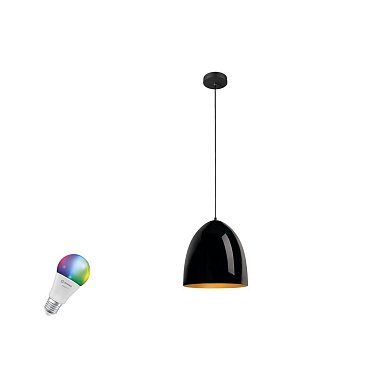 Подвесной светильник SLV PARA CONE 30 SMART SET, с умной лампой Zigbee E27, Ø302 мм, RGBW