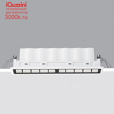 QD71 Laser Blade XS iGuzzini Recessed Frame section 10 LEDs - integrated DALI - Wall Washer Longitudinal Glare Control