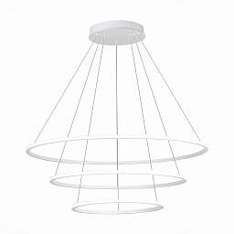 ST604.543.114 ST-Luce многоуровневая подвесная кольцевая люстра с LED подсветкой белого цвета
