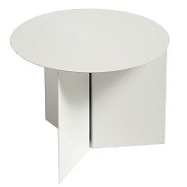 Slit Table Round Ø45 см, сталь, порошковая окраска, белый
