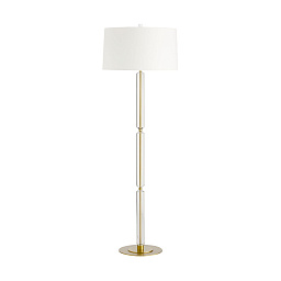 79818-427 Arteriors Gio напольная лампа с белым абажуром и тонкой стойкой золотого цвета