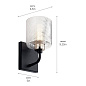 Harvan 9.25" 1 Light Wall Sconce with Clear Ribbed Glass Black  настенный светильник 55105BK Kichler — фото 4