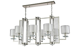NICOLAS SP8 L1000 NICKEL/WHITE Crystal Lux Nicolas подвесная люстра с восемью плафонами в никелевом оформлении