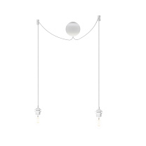Cannonball white cluster 2 Ø 12cm L 2,5 m