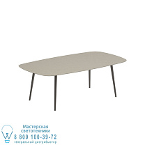 STYLETTO СТАНДАРТНЫЙ ОБЕДЕННЫЙ СТОЛ 220x120CM АЛЮМИНИЕВЫЕ НОЖКИ БРОНЗОВАЯ КЕРАМИЧЕСКАЯ СТОЛЕШНИЦА ЖЕМЧУЖНО-СЕРЫЙ Royal Botania