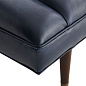 8069 Christophe Bench Indigo Leather Dark Walnut Arteriors диван