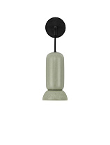 Matt Green Ceramic Shade & Sandy Black Steel Base LED GU10 1x10Watt 100-240Volt IP20 Bulb Excluded D:11 W:15 H:36 cm