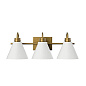 Rosburg 23" 3 Light Vanity Light Natural Brass with White настенный светильник 37525 Kichler