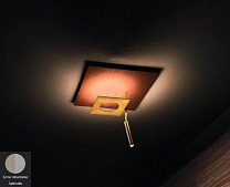 PETRA  PLAFONIERA 66x66 25,2+13W 2700K ECRU' - ALLUMINIO SAT