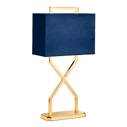 CROSS-TL Elstead Cross настольная лампа с прямоугольным текстильным абажуром и перекрёстным металлическим основанием