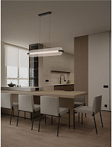 Triac Dimmable Clear Glass Matt Black Metal LED 41Watt 220-240Volt 2941Lm IP20 3000K L:87 W:9 H:150 cm