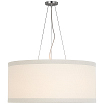 Walker Large Hanging Shade патинированное серебряное покрытие с кремовым льняным абажуром