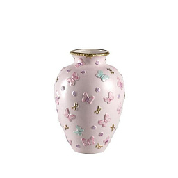 0004803-555 Villari Butterfly ваза розового цвета