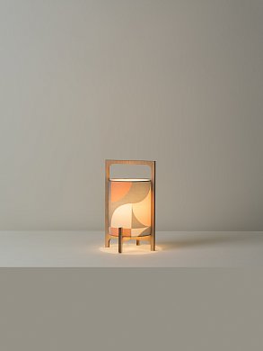 Настольная лампа Milan Iluminacion Khun 36, ясень, абажур поп
