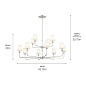 Pallas 42.75" 12 Light Chandelier Polished Nickel люстра 52518PN Kichler — фото 11