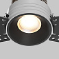 Встраиваемый светильник Maytoni Mini 7W 810лм Черный DL059-7W4K-TRS-B — фото 1