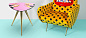 Seletti wears Toiletpaper Треугольный журнальный столик со столешницей из МДФ и металлическими ножками. Seletti 17184