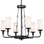 Vetivene 6 Light Chandelier Textured Black люстра 52451BKT Kichler — фото 6