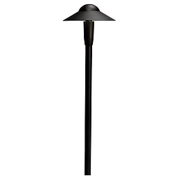 15870BKT27R Kichler 12 volt led уличный светильник-столбик чёрного цвета для подсветки дорожек