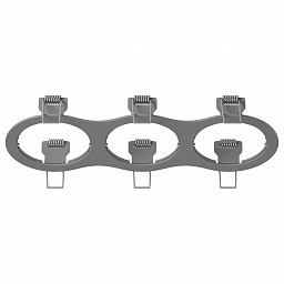 217639 Lightstar Intero 16 тройная рамка для встроенных потолочных светильников серого цвета