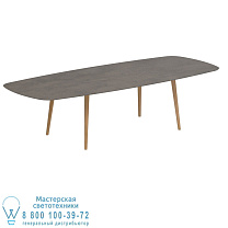 ОБЕДЕННЫЙ СТОЛ STYLETTO STANDARD 300X120CM НОГИ ИЗ ТИКА КЕРАМИЧЕСКАЯ СТОЛ TERRA MARRONE Royal Botania