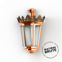 Louvre N° 4; one-piece clear glass E27 105W; Raw copper