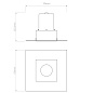 1248005 Trimless Square Astro lighting квадратный встраиваемый светильник матовый белый / матовый чёрный — фото 3