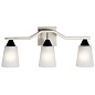 Skagos 3 Light Vanity Light Brushed Nickel настенный светильник 55029NI Kichler — фото 1