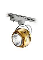 настенно-потолочный светильник желтого цвета со стеклянными элементами для трёхфазного трека EUTRAC