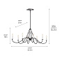 Freesia 8 Light Chandelier Anvil Iron with White Accents люстра 52456AVI Kichler — фото 10