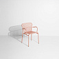 M0740319 WEEK-END Petite Friture Обеденный стул с подлокотниками садовый металлический розовый — фото 1