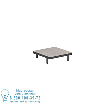 ALURA LOUNGE 80 LTL СТОЛ 80X80X23CM ЧЕРНАЯ КЕРАМИЧЕСКАЯ СТОЛЕШНИЦА CEMENTO LUMINOSO Royal Botania