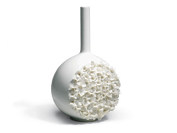 01007077 Lladro Re-cyclos керамическая ваза с рельефным круговым узором