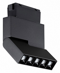 358535 Novotech Kit track встраиваемый магнитный светильник линейного типа черного цвета для системы 48V