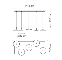 Skan,Pendant Beige M1 2700K,1-10V PUSH