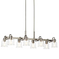 Aivian 42" 8 Light Linear Chandelier Brushed Nickel люстра 52400NI Kichler — фото 7