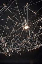 UNIVERSE DISC 200 CM, D.200 CM, LED, BLACK BRASS