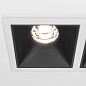 Alfa LED Maytoni встраиваемый светильник DL043-02-10W4K-SQ-WB бело-черный